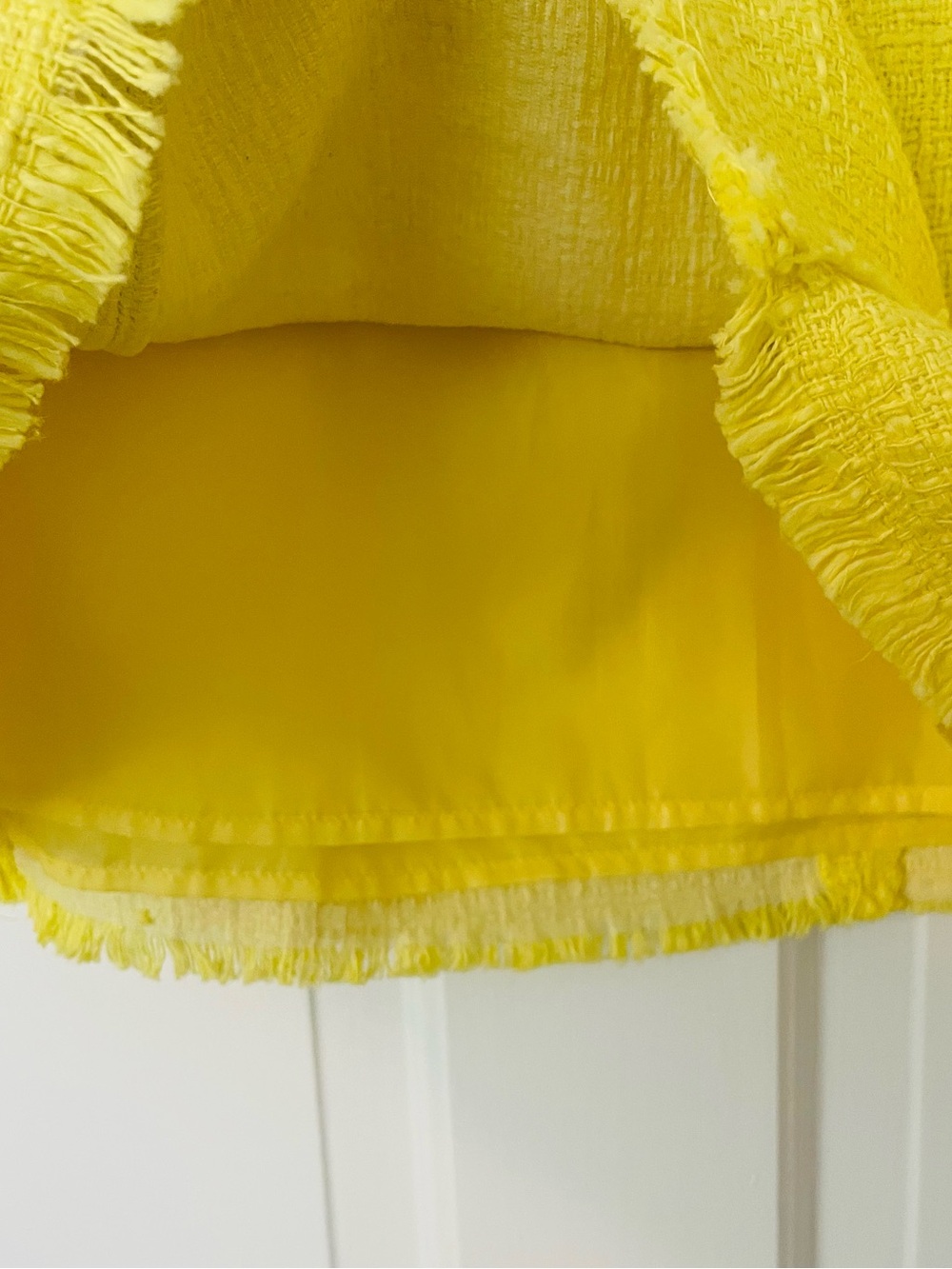Kenar Cotton Tweed Yellow Skirt - Picture 2 of 3